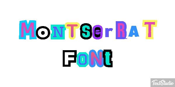 Montserrat Font テキスト効果