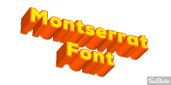 Montserrat Font テキスト効果