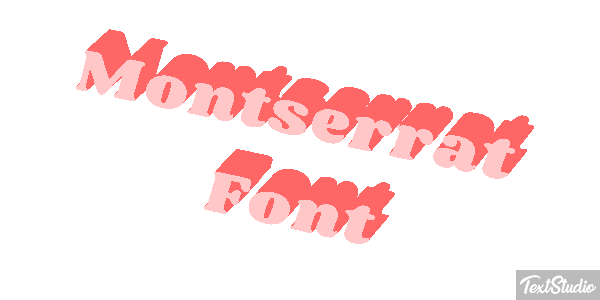 Montserrat Font テキスト効果