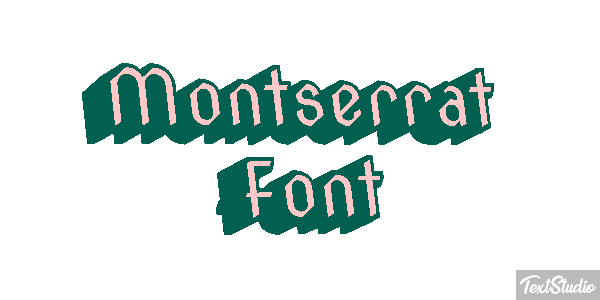 Montserrat Font テキスト効果
