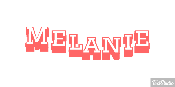 Mélanie Text effect