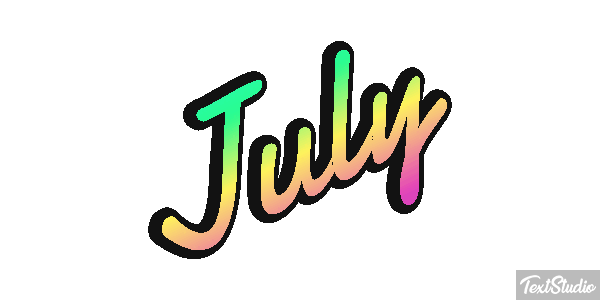 July Effetto testo