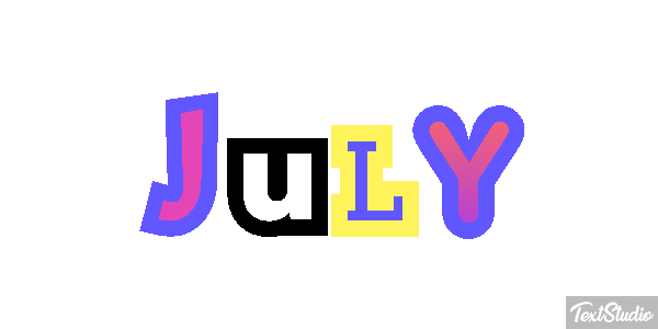 July Effetto testo