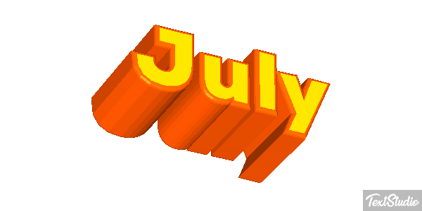 July Effetto testo