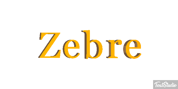 Zèbre Text effect
