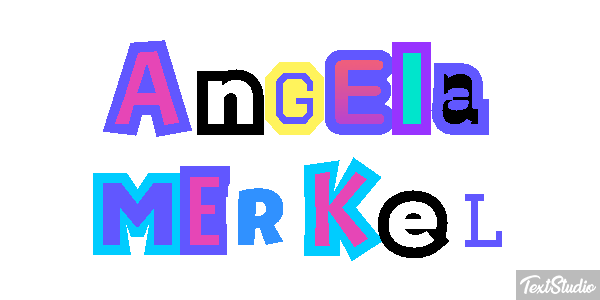 Angela Merkel Effetto testo