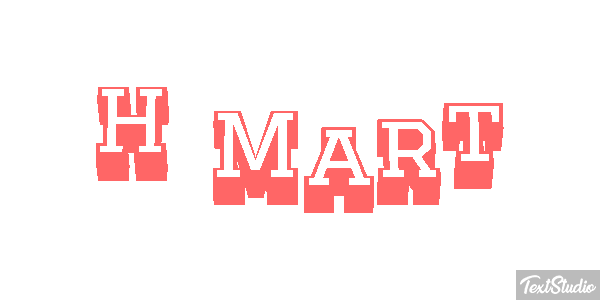 H Mart Text effect