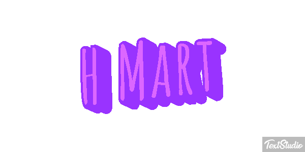 H Mart Text effect