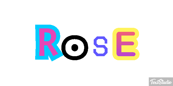 Rose Efecto de texto