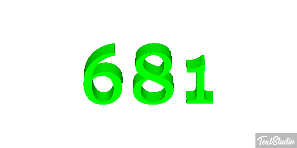 681 Metin efekti