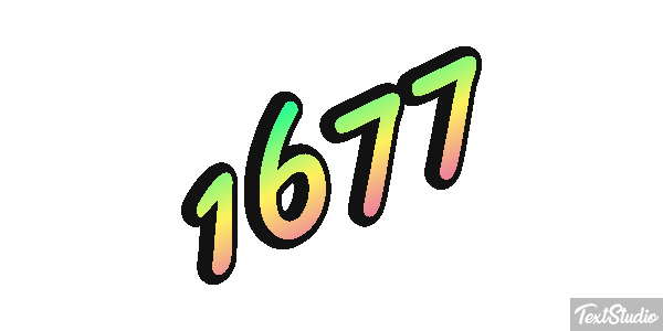 1677 Texteffekt
