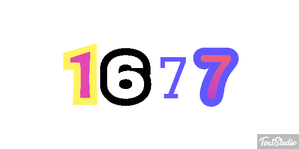 1677 Texteffekt