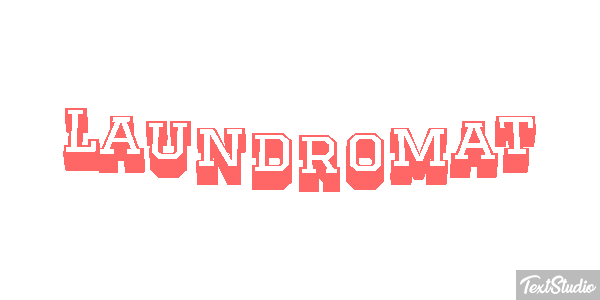 Laundromat Texteffekt