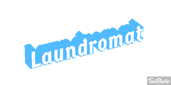 Laundromat Texteffekt