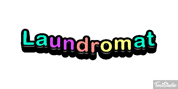 Laundromat Texteffekt