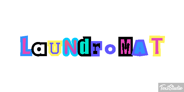 Laundromat Texteffekt