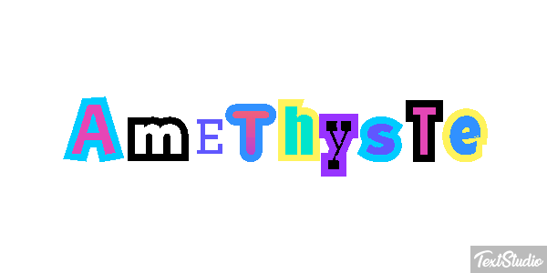 Améthyste Tekst effect