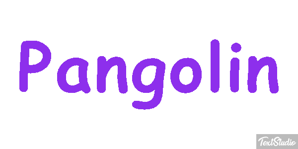 Pangolín Efecto de texto