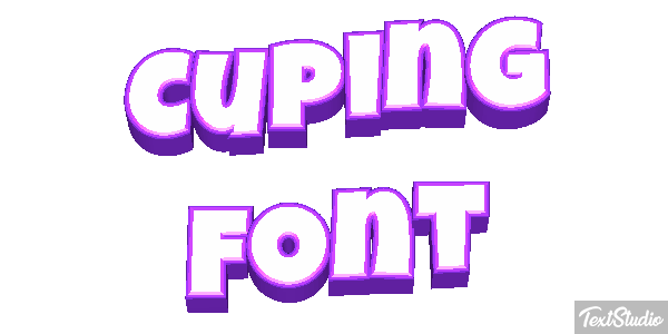Cuping Font Text effect