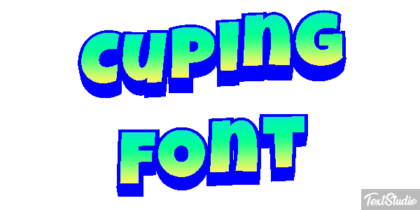 Cuping Font Text effect
