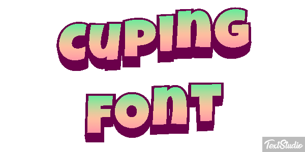 Cuping Font Text effect