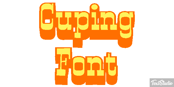 Cuping Font Text effect