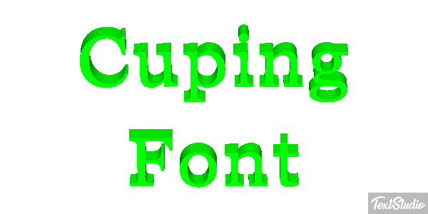 Cuping Font Text effect