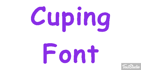 Cuping Font Text effect