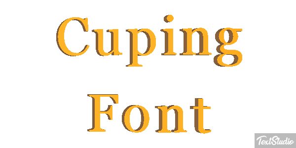 Cuping Font Text effect
