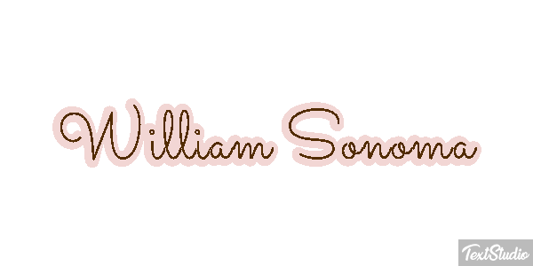 William Sonoma Efeito do texto
