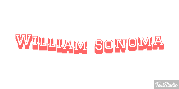William Sonoma Efeito do texto
