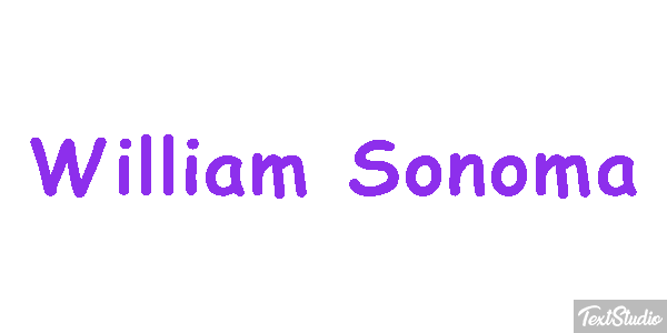 William Sonoma Efeito do texto