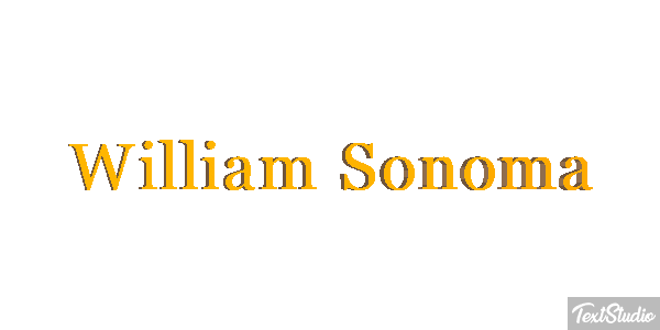 William Sonoma Efeito do texto