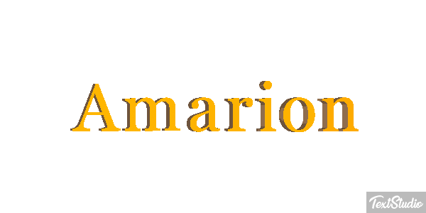 Amarion Text effect