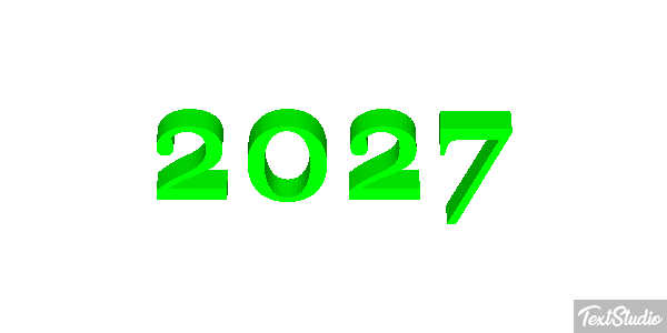 2027 Text effect