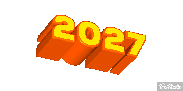 2027 Text effect