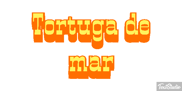 Tortuga de mar Efekt tekstowy