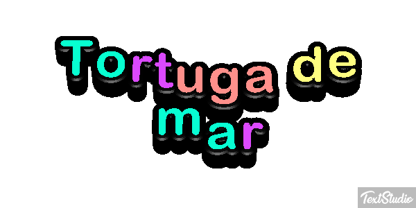 Tortuga de mar Efekt tekstowy