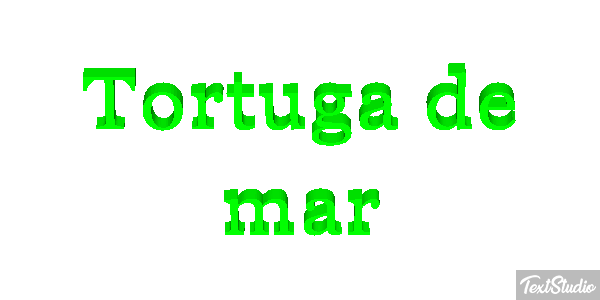 Tortuga de mar Efekt tekstowy