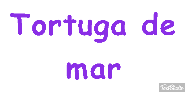 Tortuga de mar Efekt tekstowy