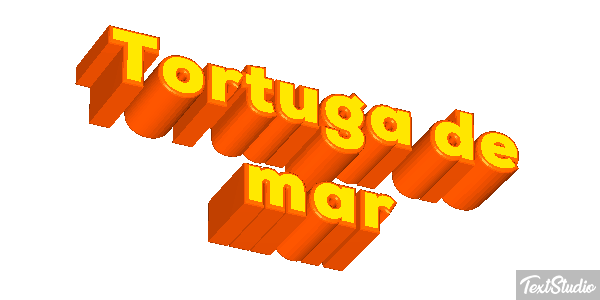 Tortuga de mar Efekt tekstowy