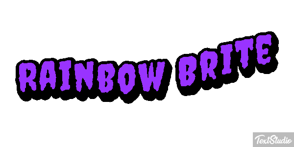 Rainbow Brite Effetto testo
