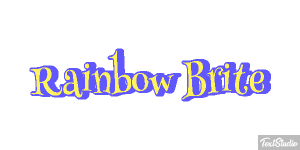 Rainbow Brite Effetto testo