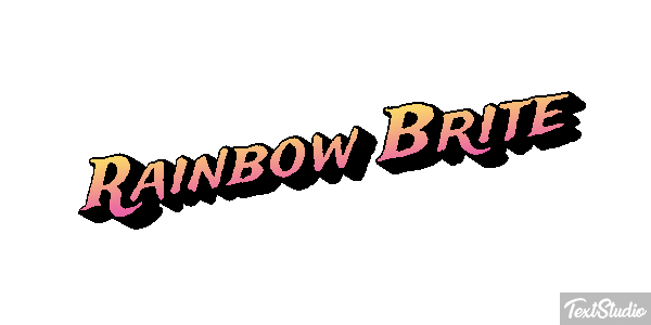 Rainbow Brite Effetto testo