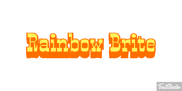 Rainbow Brite Effetto testo