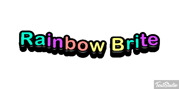 Rainbow Brite Effetto testo