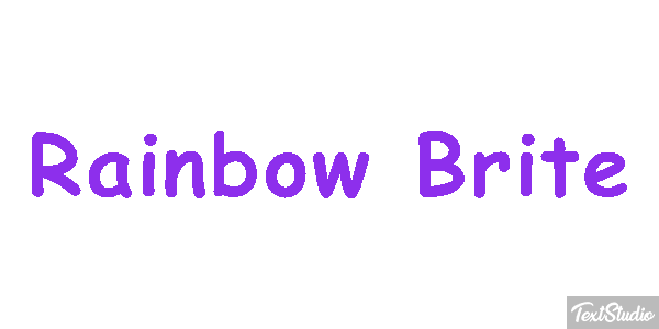 Rainbow Brite Effetto testo