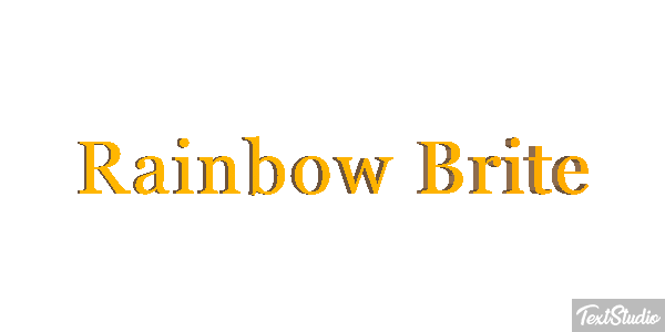 Rainbow Brite Effetto testo