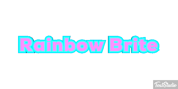 Rainbow Brite Effetto testo