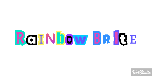 Rainbow Brite Effetto testo